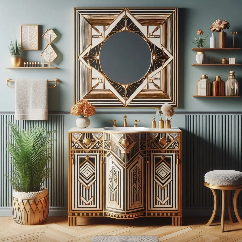15 Art Deco Bathroom Cabinet Ideas for Glam Style