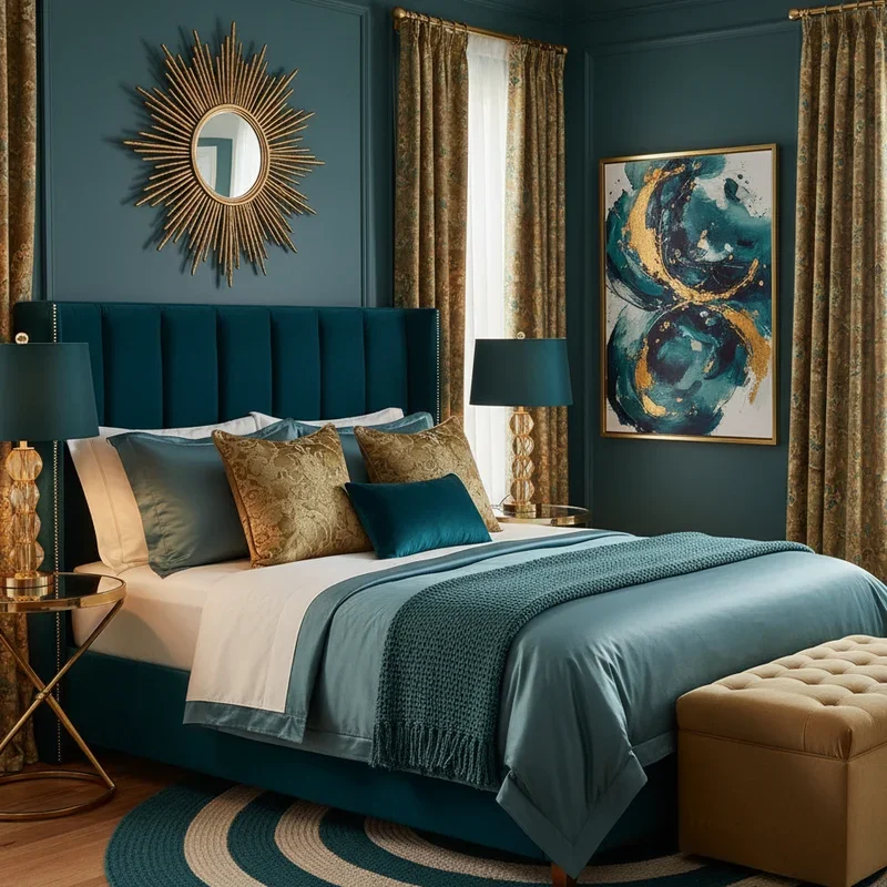 Dark Teal Bedroom Ideas