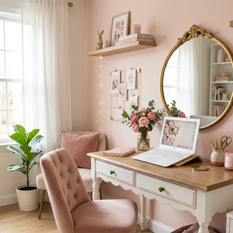 Girly Home Office Ideas