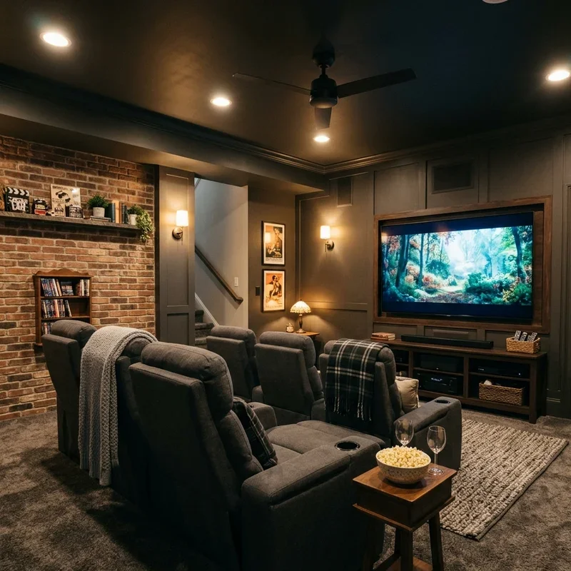 Cozy Basement TV Room Ideas