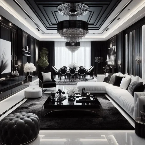 15 Luxury Black and White Living Room Ideas