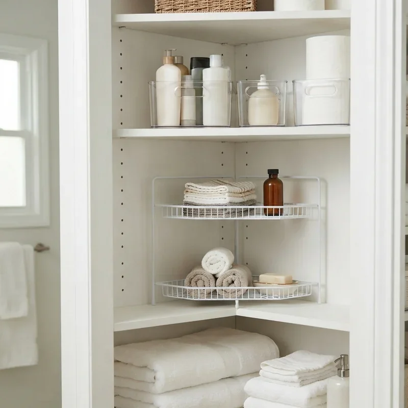 Bathroom Closet Shelf Ideas