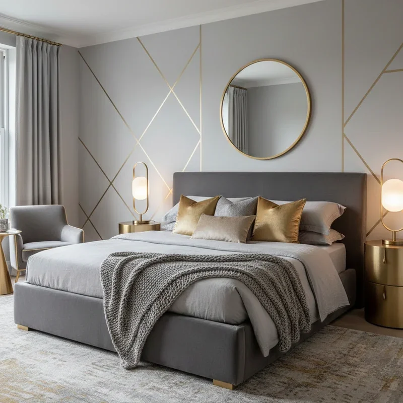 Grey and Gold Bedroom Ideas
