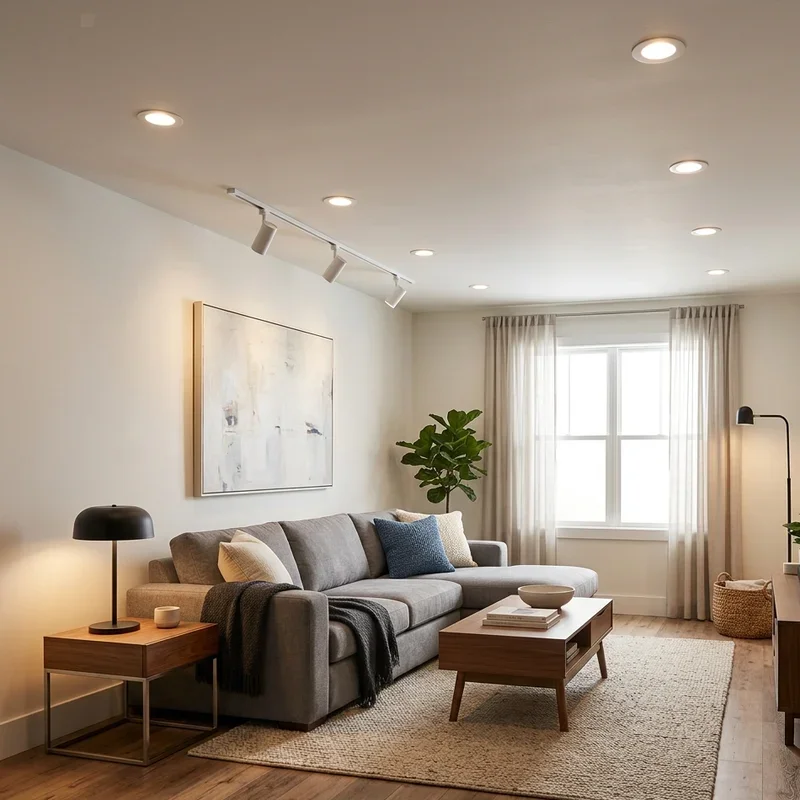 Low Ceiling Modern Living Room Lighting Ideas