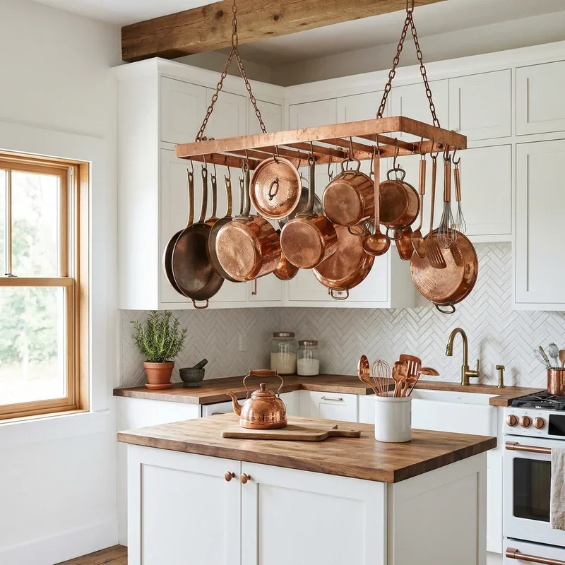 White and Copper Kitchen Ideas