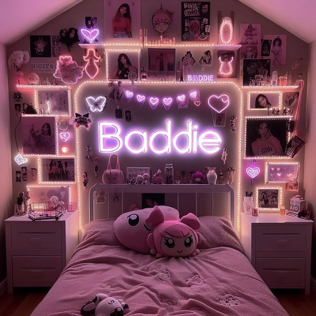58 Baddie Bedroom Ideas Neon LED And Velvet Accents