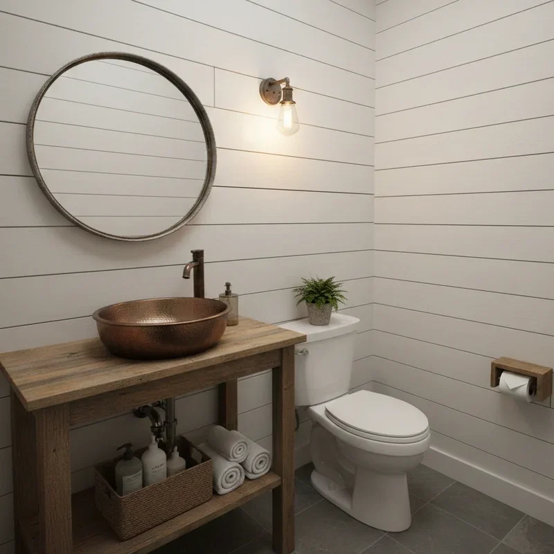 Rustic Half Bathroom Ideas