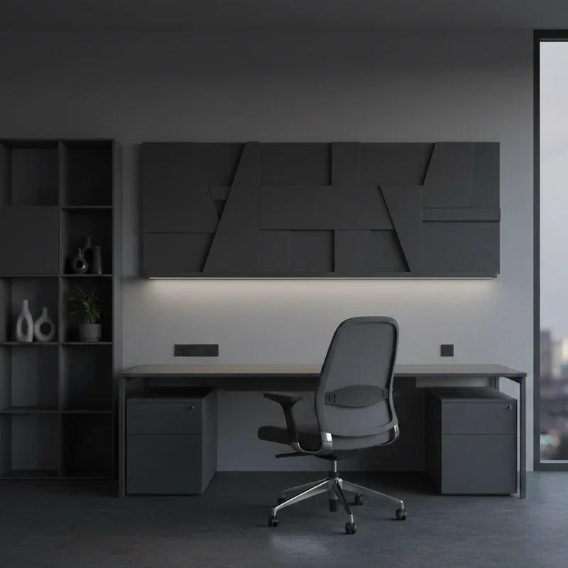 Dark Grey Office Ideas