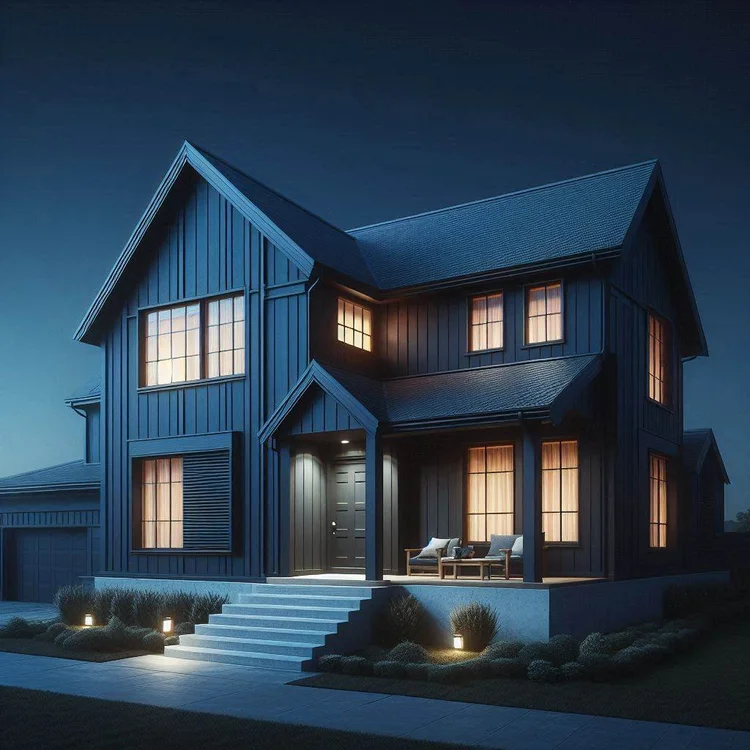 15 Creative Dark Blue House Ideas for Curb Appeal