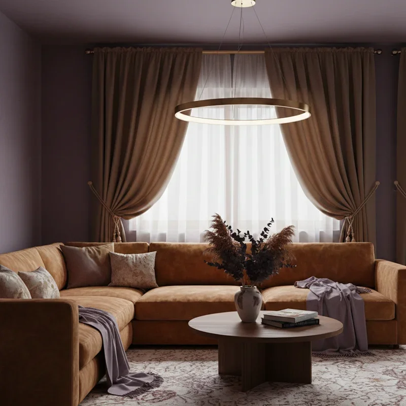 Purple and Brown Living Room Ideas