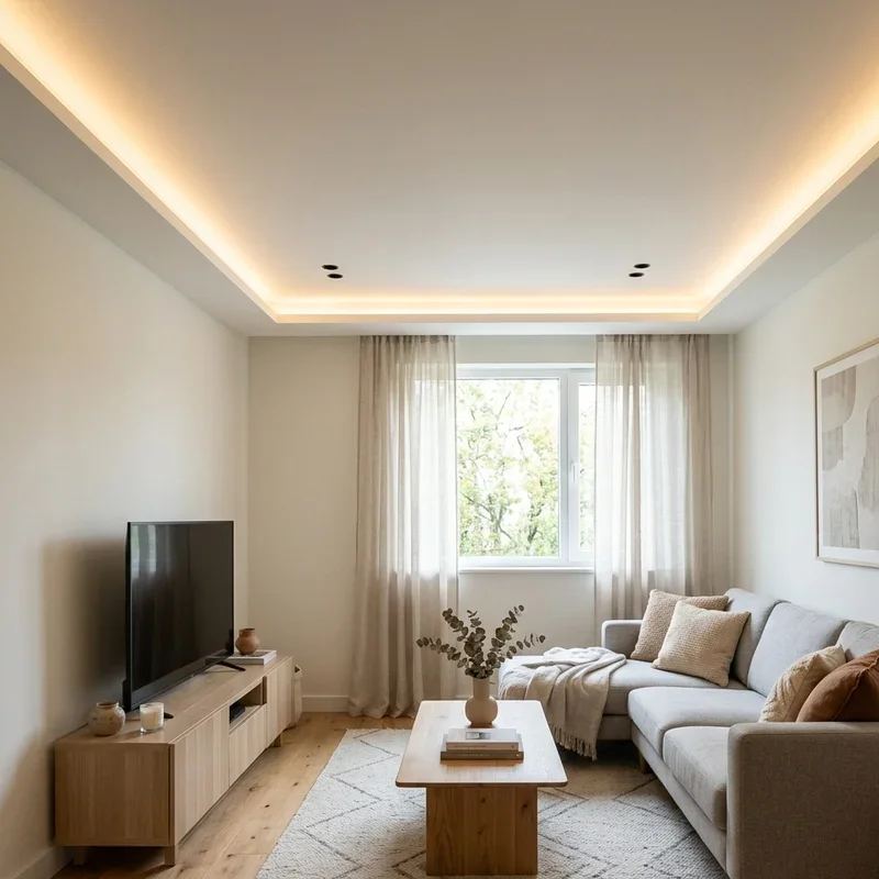 Low Ceiling Modern Living Room Lighting Ideas