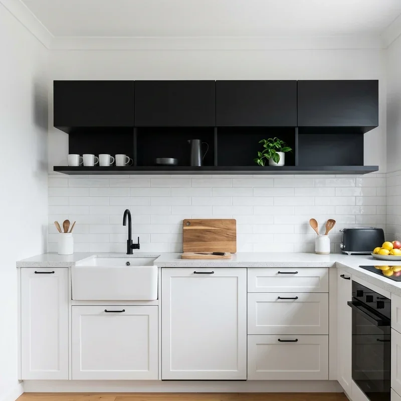 Black and White Kitchen Cabinet Ideas