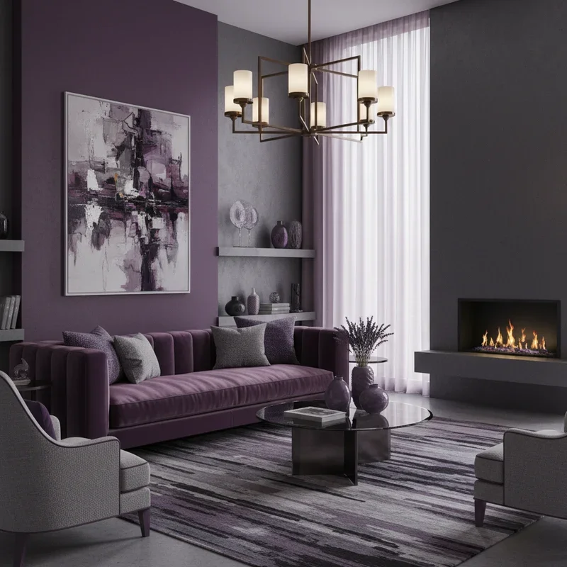 15 Purple and Grey Living Room Ideas for Modern Elegance