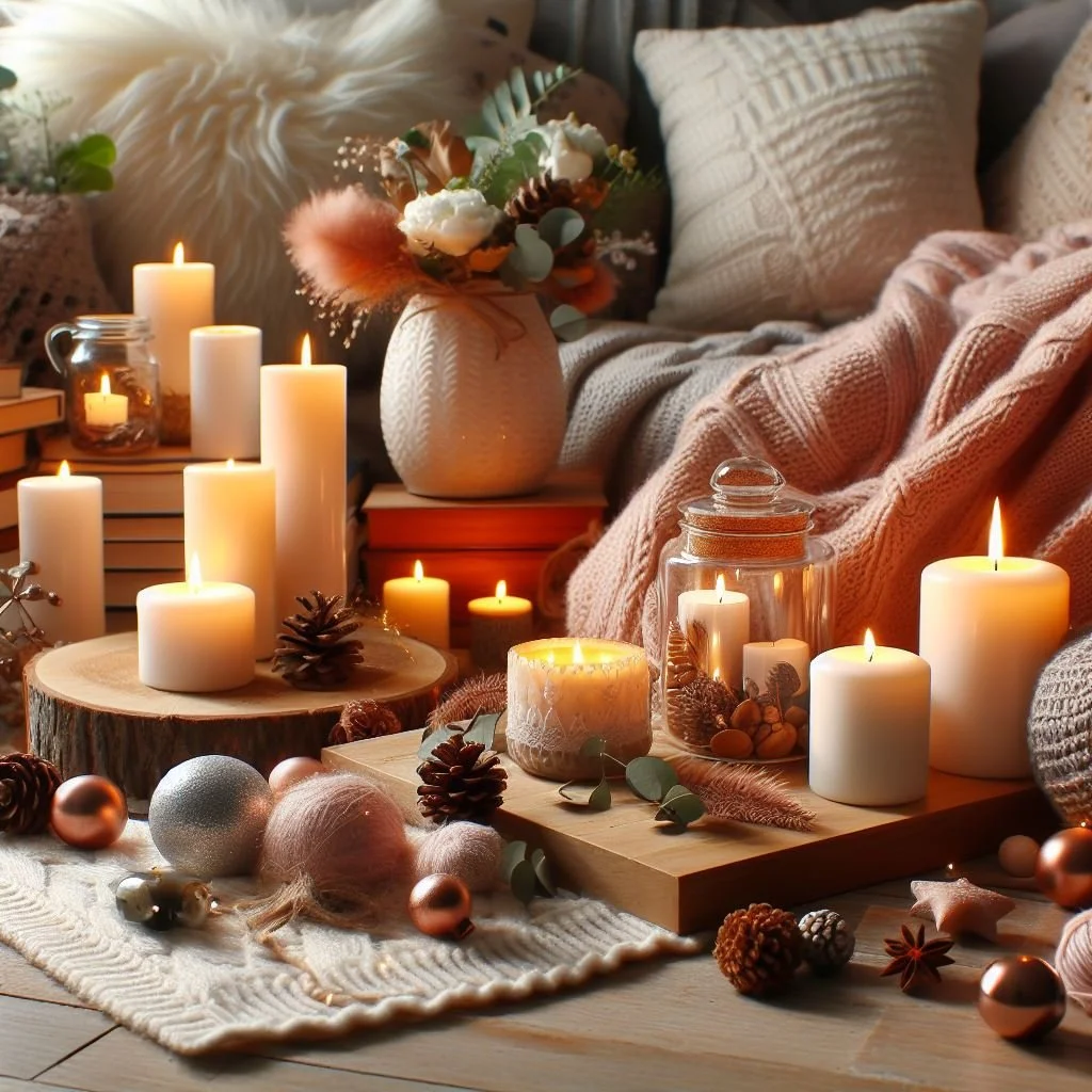 Hygge-Inspired Comfort with Soft Throws and Candles