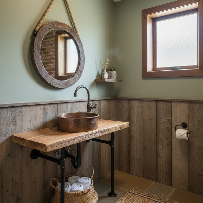 Rustic Half Bathroom Ideas