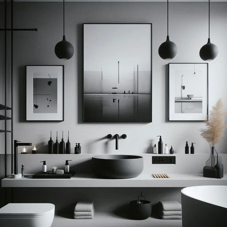 15 Black, White, and Grey Bathroom Ideas for Sleek Style