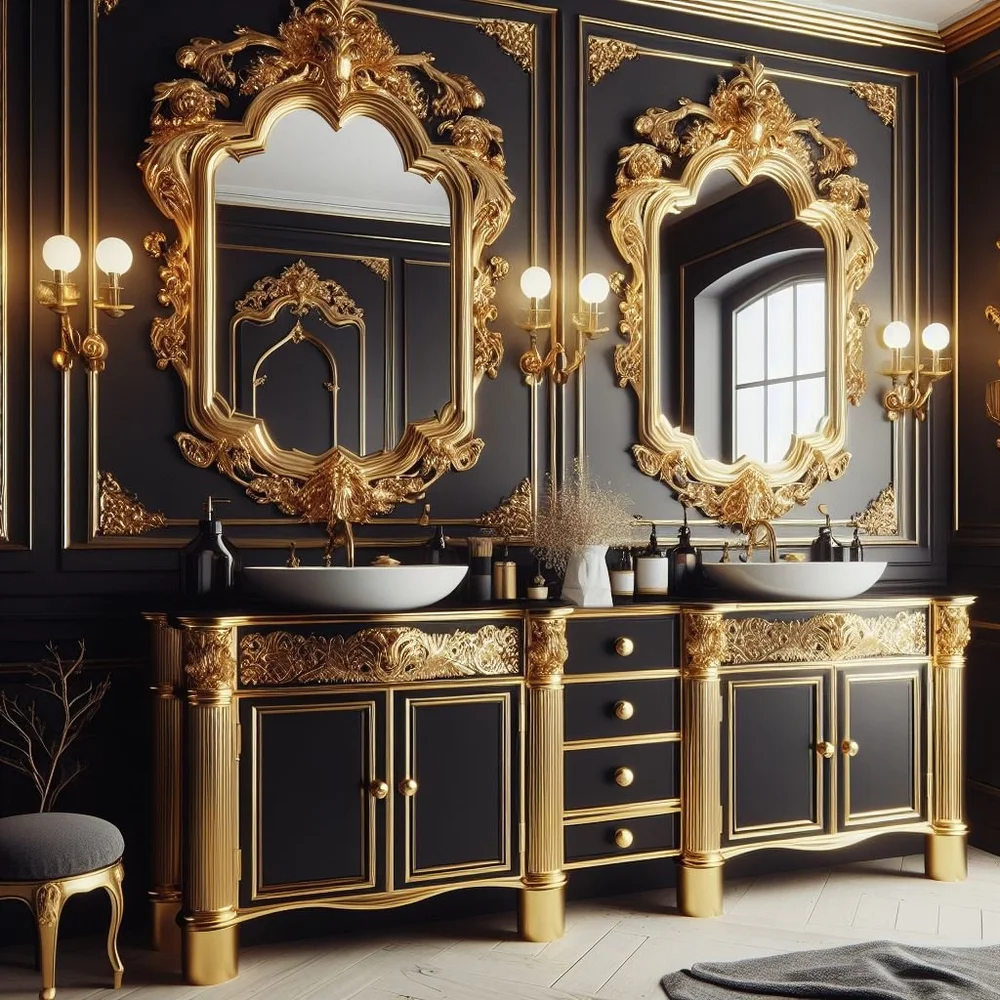 15 Luxurious Black and Gold Bathroom Ideas for Elegance