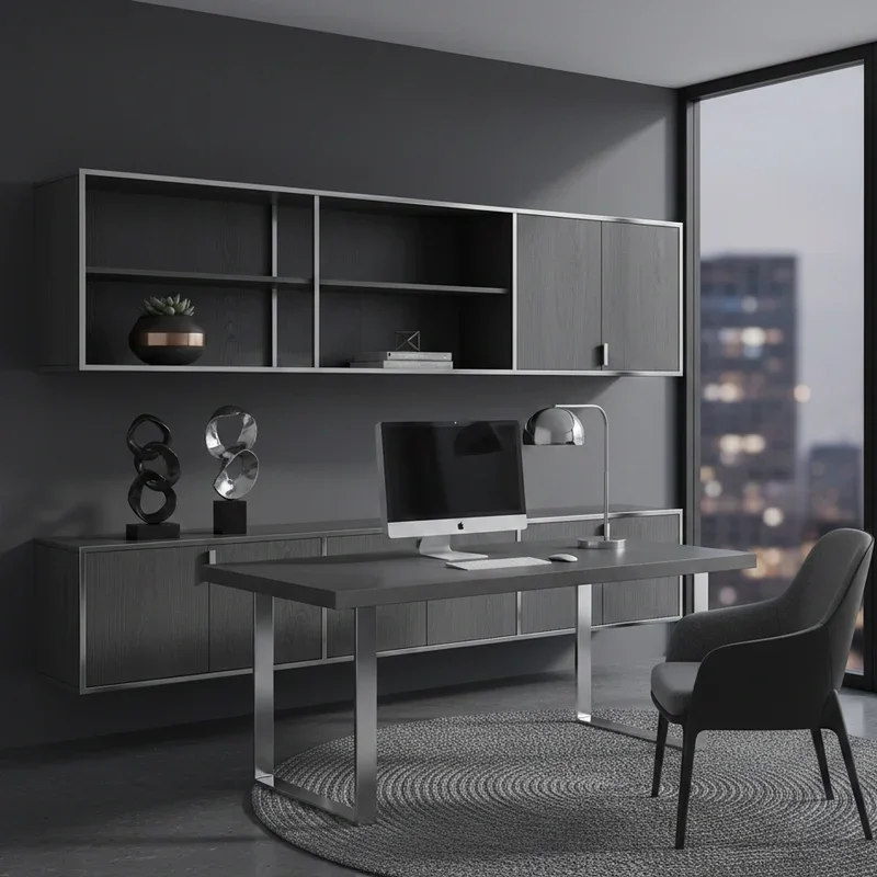 Dark Grey Office Ideas