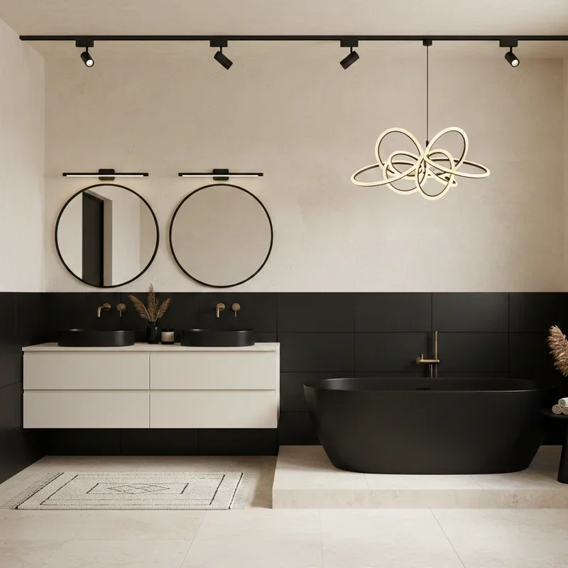 Black and Cream Bathroom Ideas