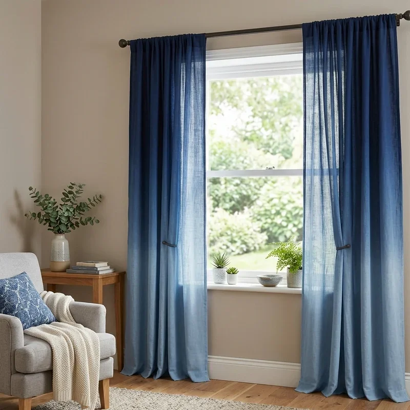 Navy Blue Curtains Living Room Ideas