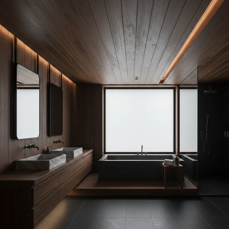 Dark Wood Bathroom Ideas