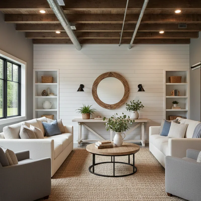 Modern Farmhouse Basement Ideas