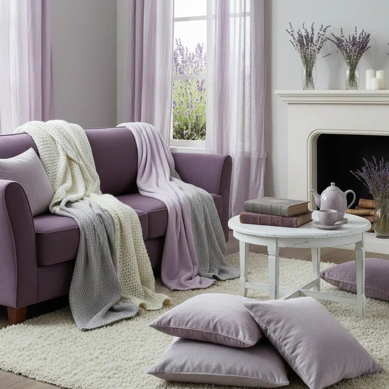 Lavender Living Room Ideas