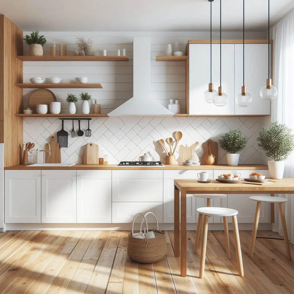 15 White and Wood Kitchen Ideas for a Stylish Look - White And Wood Neutral Kitchen Furniture