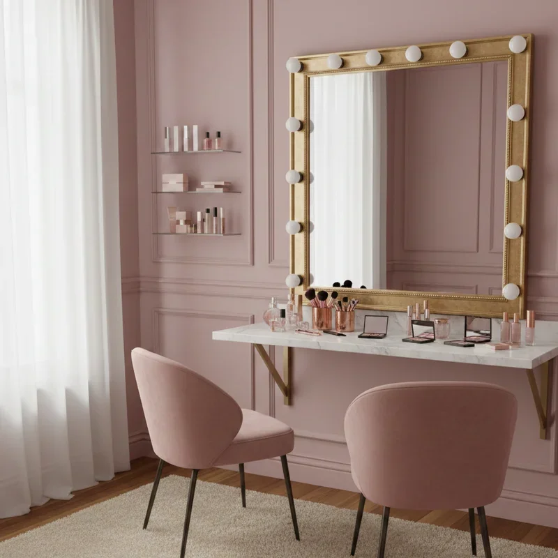 15 Glam Makeup Room Ideas With Stunning Lighting