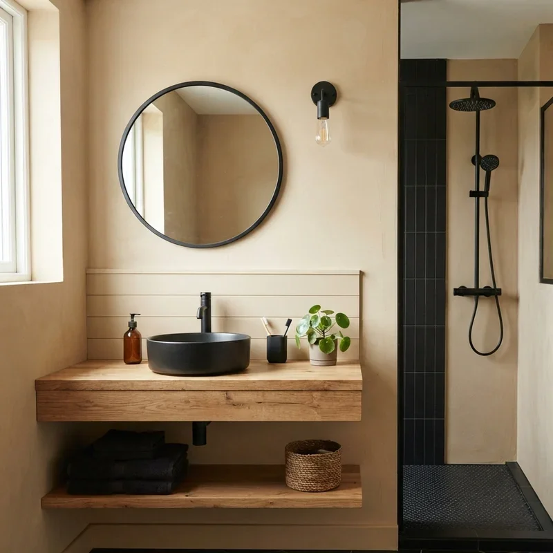 Black and Tan Bathroom Ideas