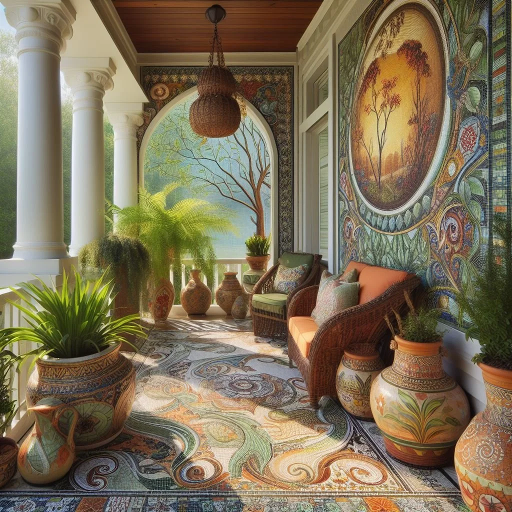 Mosaic Porch Decor: A Touch of Artistry