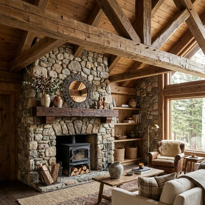 Living Room Vaulted Ceiling Fireplace Ideas