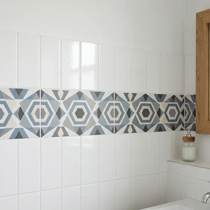Bathroom Wall Border Ideas