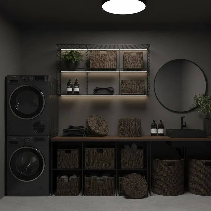 Black Laundry Room Ideas