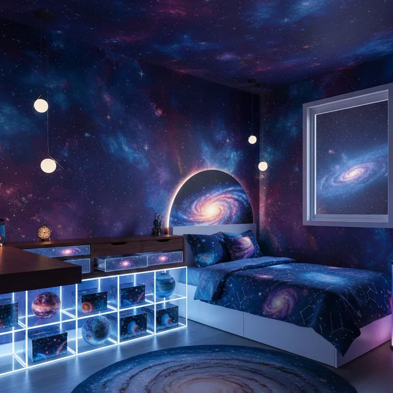 Girl Galaxy Bedroom Ideas
