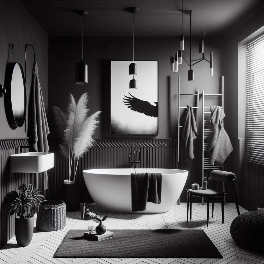 15 Black, White, and Grey Bathroom Ideas for Sleek Style