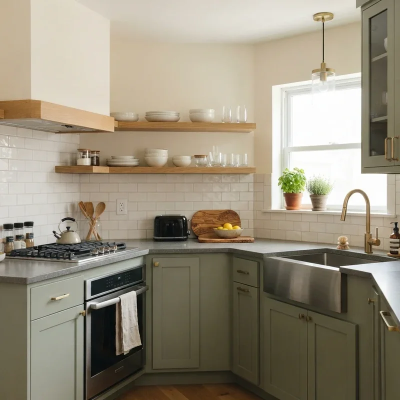 Green and Gray Kitchen Ideas
