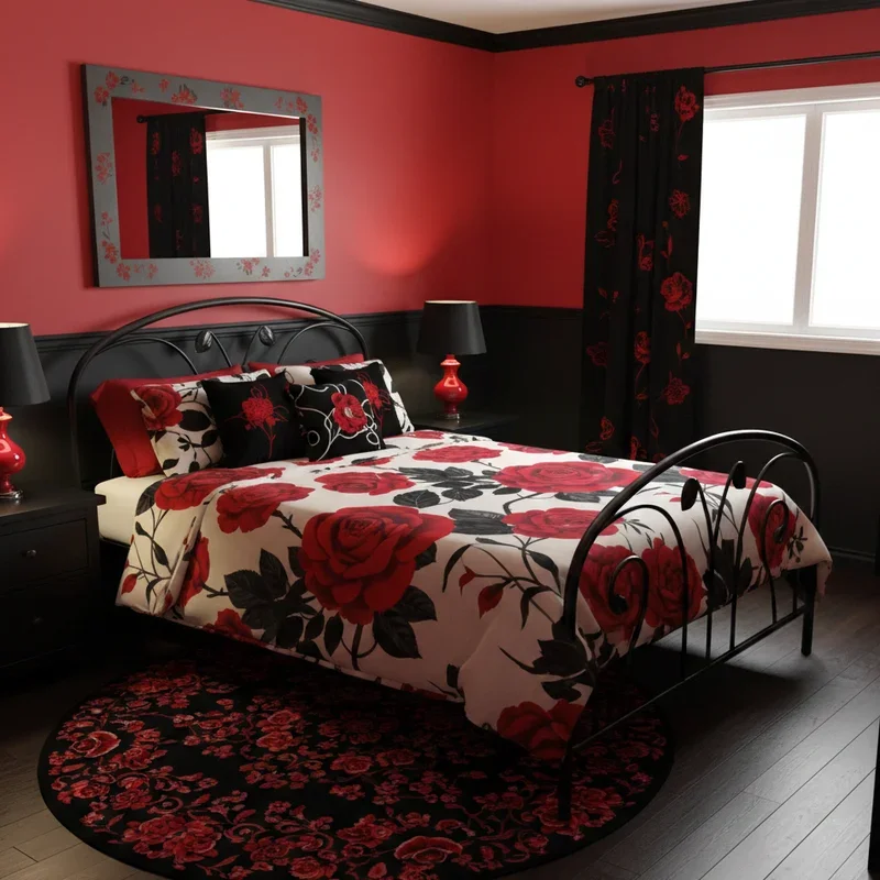 Red and Black Bedroom Ideas