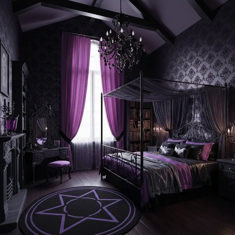 Black and Purple Room Ideas