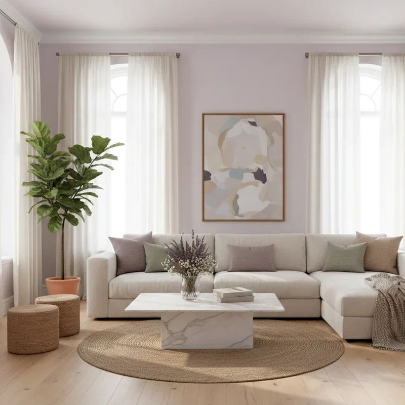 Lavender Living Room Ideas