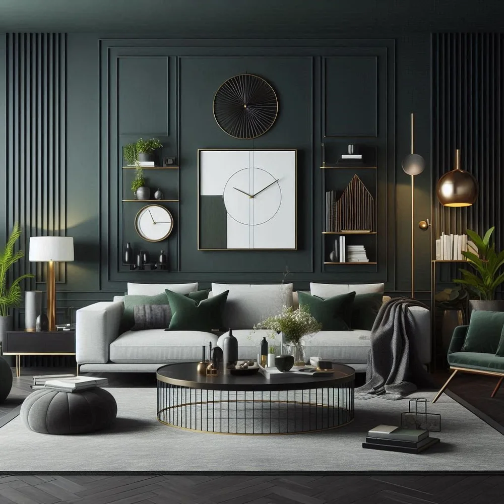 15 Modern Dark Green Living Room Ideas to Try