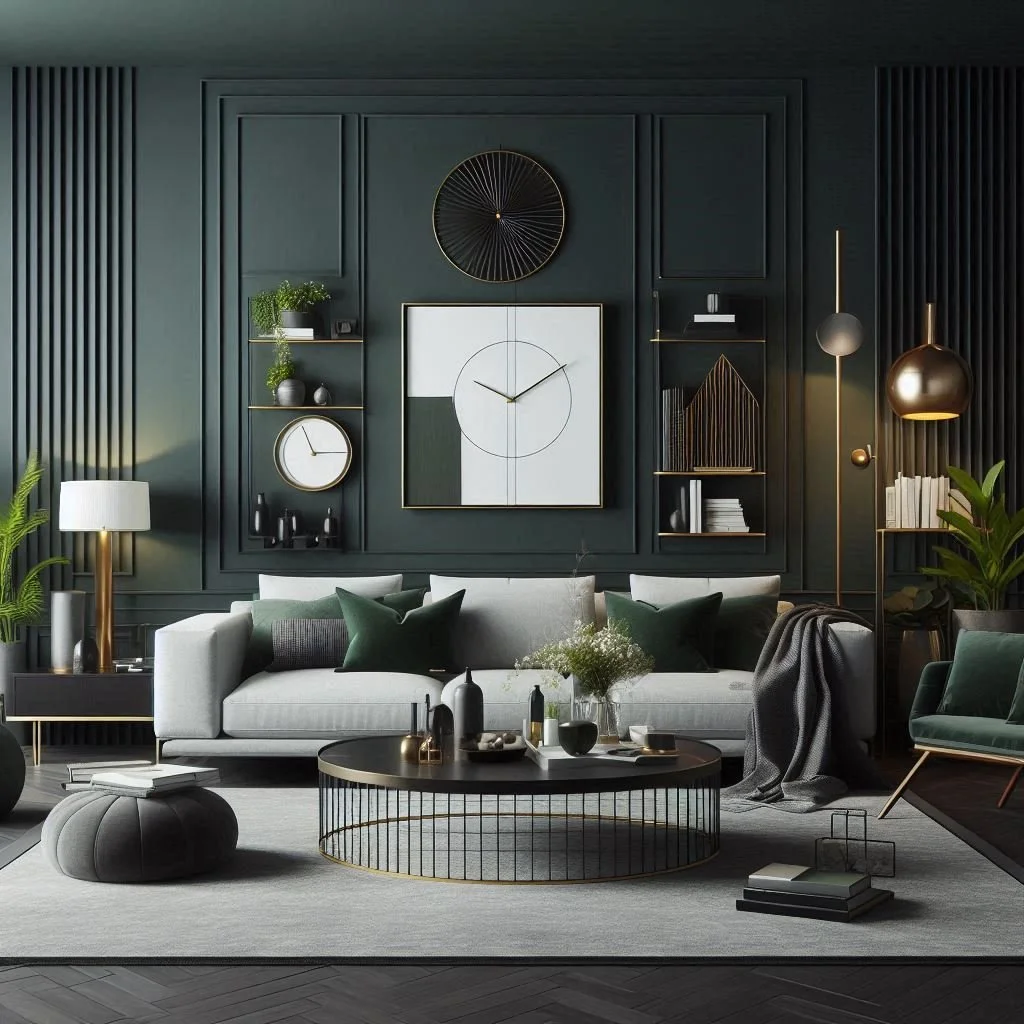 15 Modern Dark Green Living Room Ideas to Try