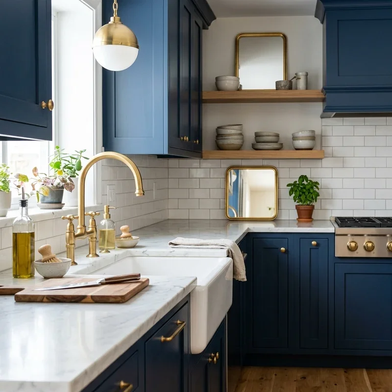 Blue and Gold Kitchen Ideas