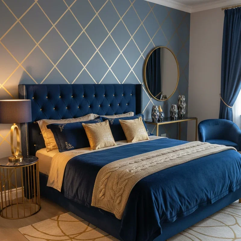 15 Navy Blue and Gold Bedroom Ideas for Sophisticated Homes
