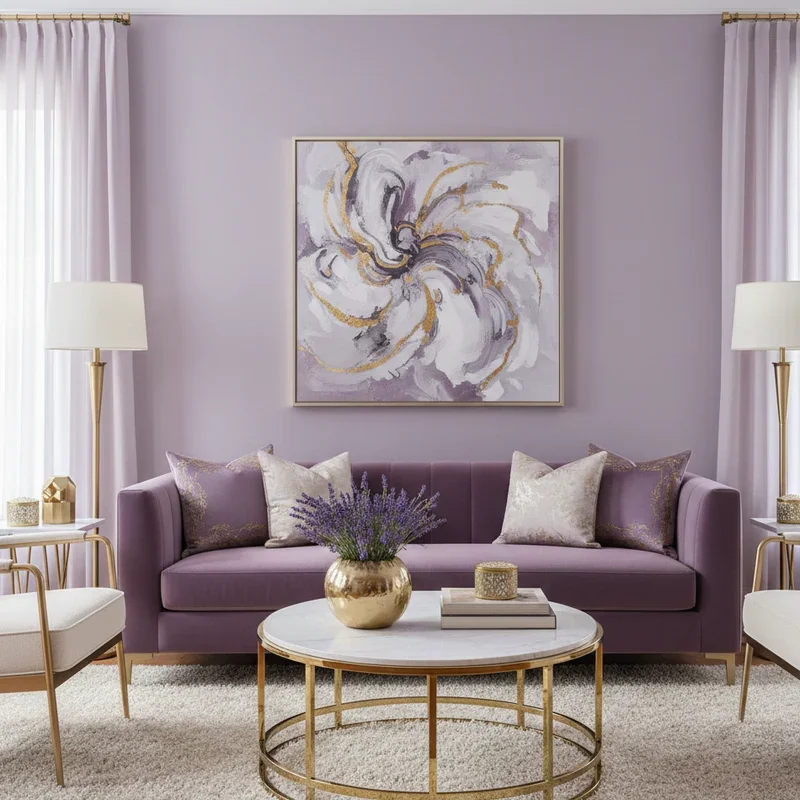 Lavender Living Room Ideas