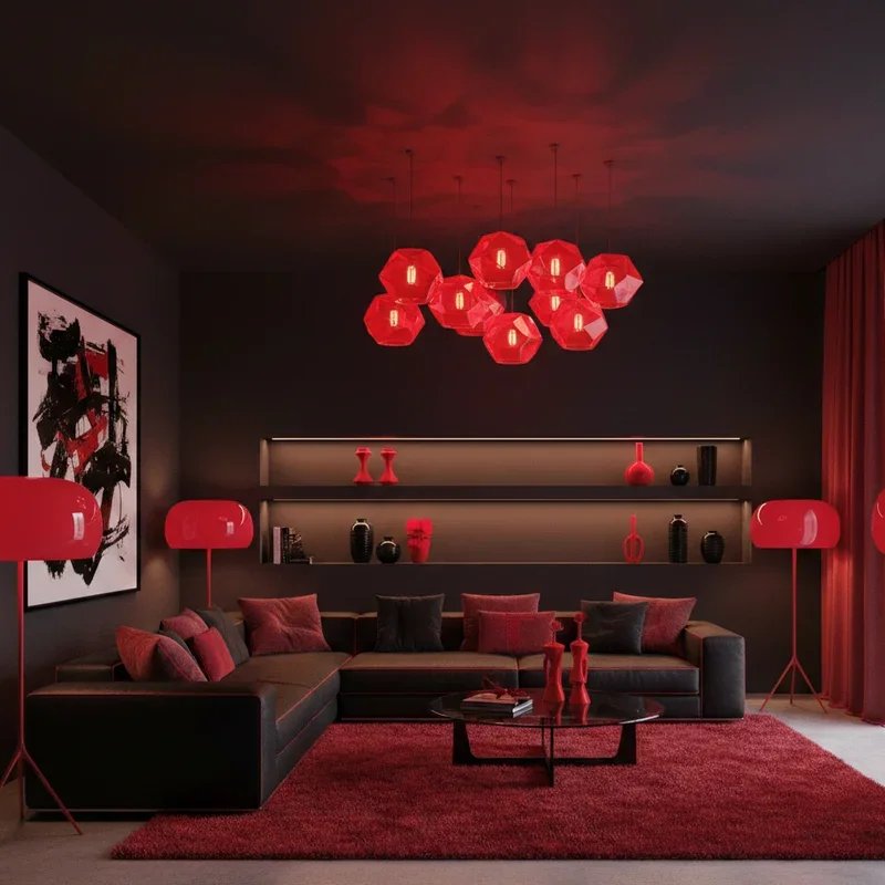 Black and Red Living Room Ideas