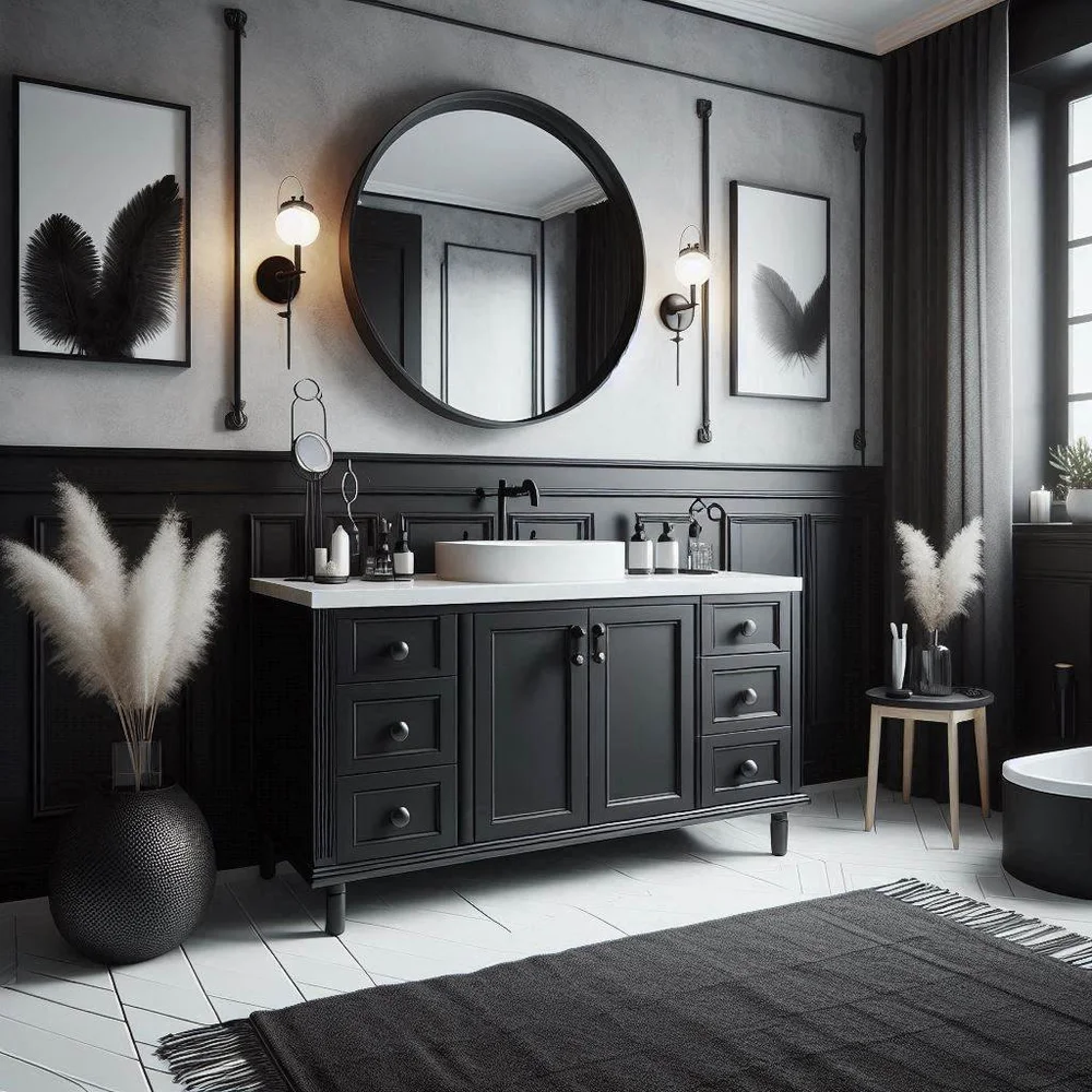 15 Black, White, and Grey Bathroom Ideas for Sleek Style