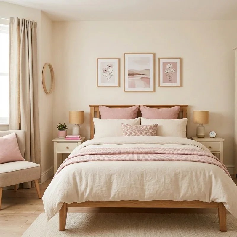 Pink and Cream Bedroom Ideas