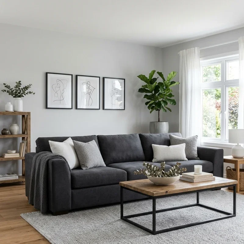 White and Gray Living Room Ideas