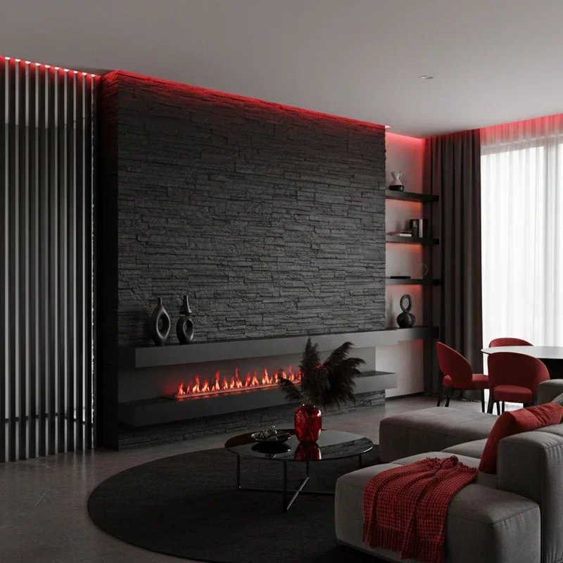 Black and Red Living Room Ideas